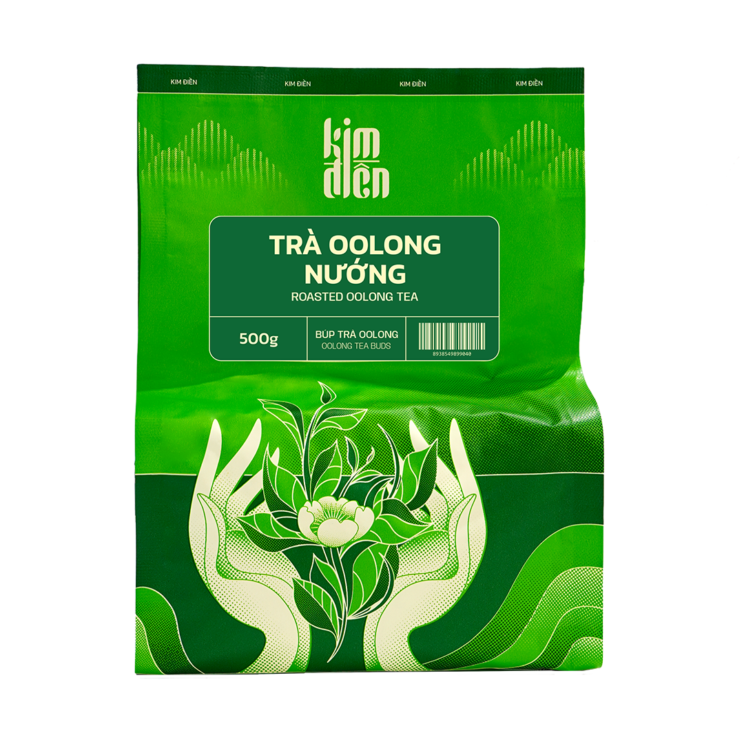 Trà Ô Long Nướng Kim Điền – hương thơm rang nướng đặc trưng, vị đậm đà hậu ngọt